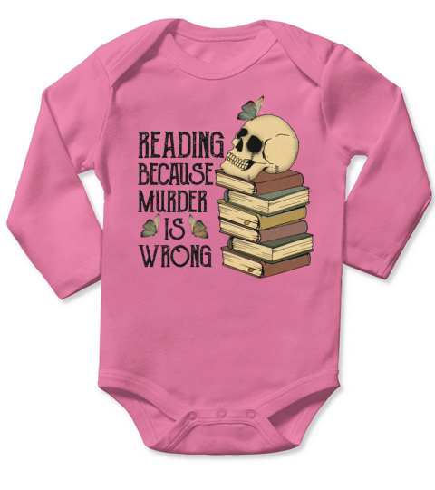 Vintage Reading Sublimation 8 Long Sleeve Baby One-Piece