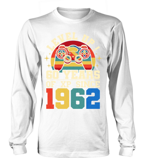 Geek Level 60 1962 60th Birthday Gamer Long sleeved Unisex