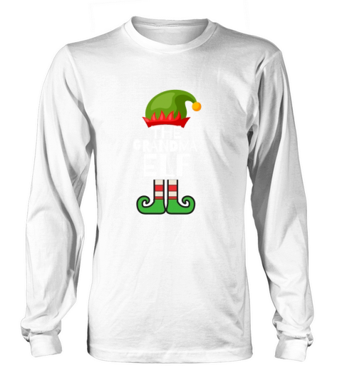 Grandma Elf Group Matching Family Christmas Funny Long sleeved Unisex