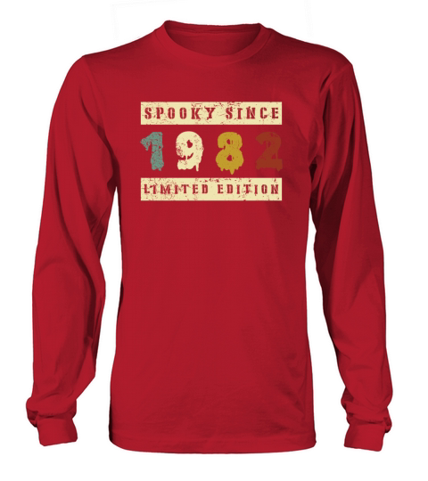 Halloween Spooky Since 1982 Retro Birth Year Long sleeved Unisex