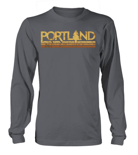 Retro Vintage Portland Oregon Long sleeved Unisex