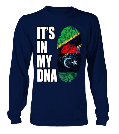Tanzanian And Libyan Vintage Heritage DNA Flag Long sleeved Unisex