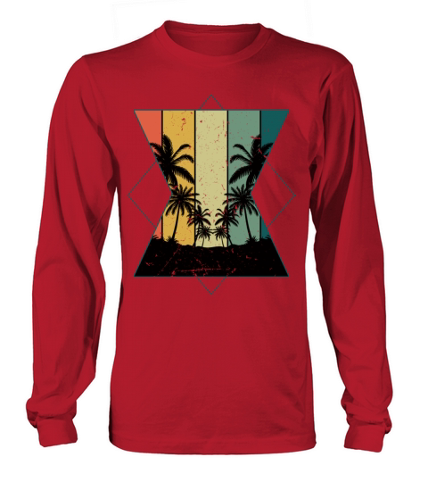 Vintage Palm Tree Beach 2022 Tropical Hello Summer Long sleeved Unisex