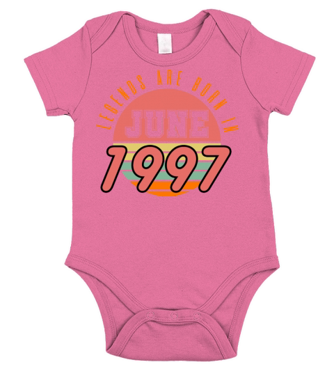 1997 vintage born in June gift Short Sleeve Baby One-Piece
