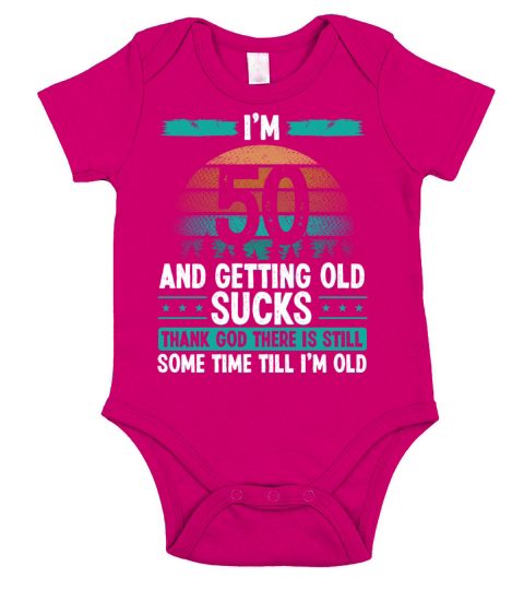 50 Year Old Humor Vintage Funny 50th Birthday Short Sleeve Baby One-Piece