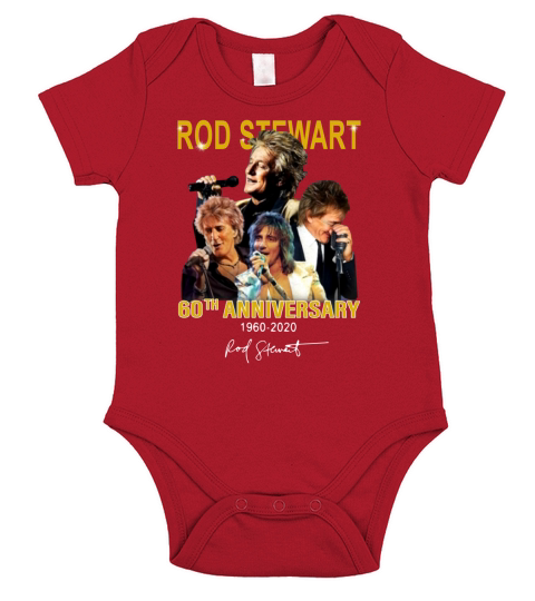 60th Anniversary Rod Stewart 1960 2020 Signatures shirt Short Sleeve Baby One-Piece