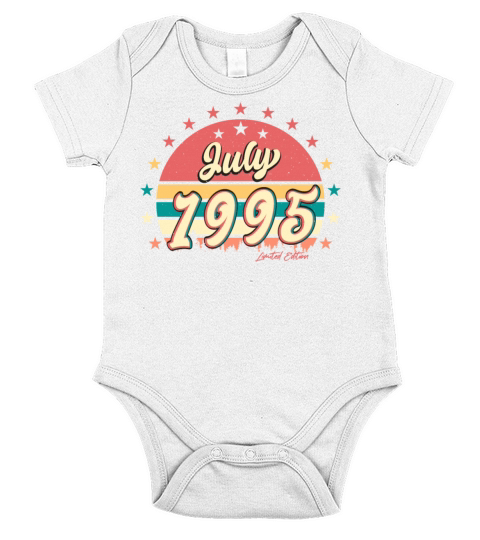 All Original 1995 In July Short Sleeve Baby One-Piece