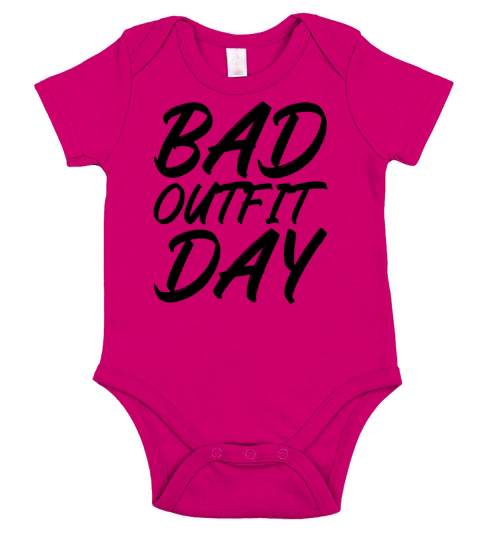 Bad outfit day Short Sleeve Baby One-Piece