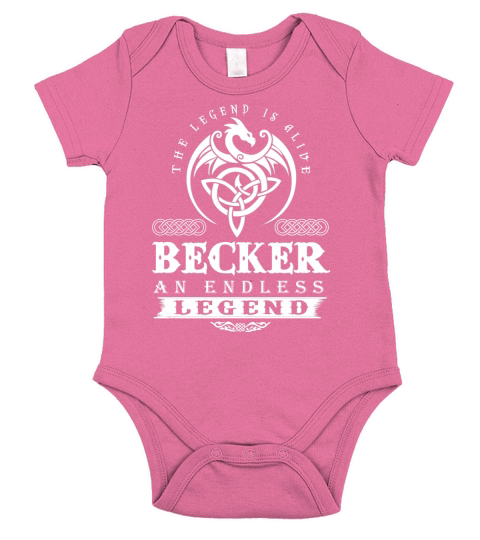 BECKER The Legend Is Alive BECKER An Endless Legend ColorWhite Short Sleeve Baby One-Piece