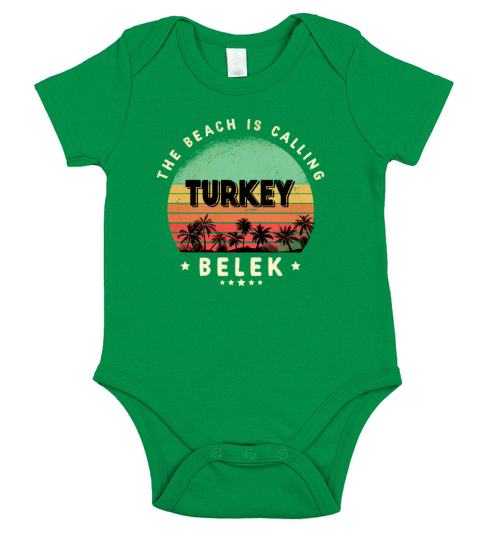Belek Turkey Beach Design Short Sleeve Baby One-Piece