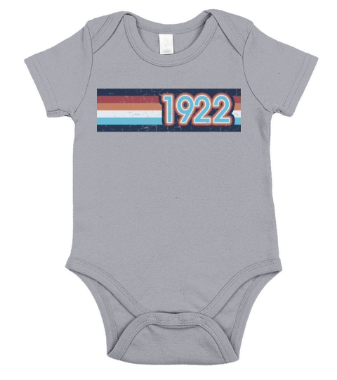 Born In 1922 Birthday Retro Turning 100 Years Old Short Sleeve Baby One-Piece