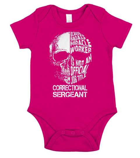 CORRECTIONAL SERGEANT Bada Skull Short Sleeve Baby One-Piece