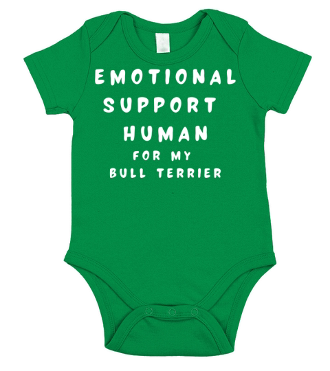 Emotional Support Human for my Bull Terrier Short Sleeve Baby One-Piece