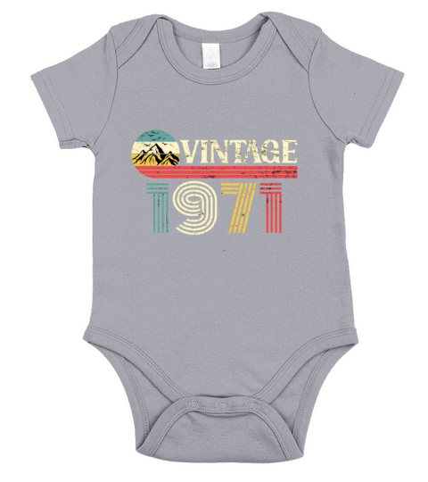 Funny Birthday Born in 1971 Limited Edition Short Sleeve Baby One-Piece