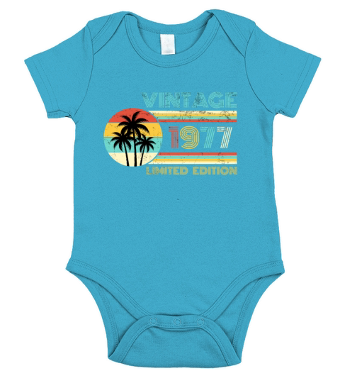 Funny Birthday Born in 1977 Limited Edition Short Sleeve Baby One-Piece