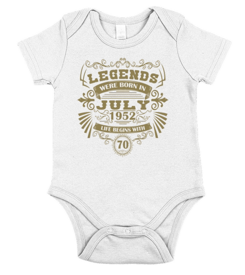 Funny Sayings for 50th Birthday July 1952 Vintage Short Sleeve Baby One-Piece