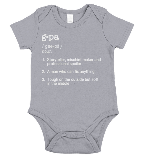 G-Pa Definition T Shirt - Funny Fathers Day Gift Tee Short Sleeve Baby One-Piece