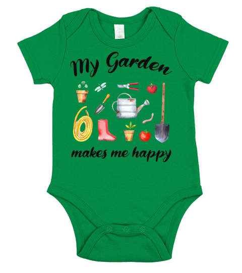 Garden Quote Hobby Gardener Gift Idea Short Sleeve Baby One-Piece