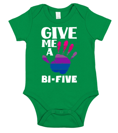 Give Me A Bi-Five Bisexual Bi Pride Short Sleeve Baby One-Piece