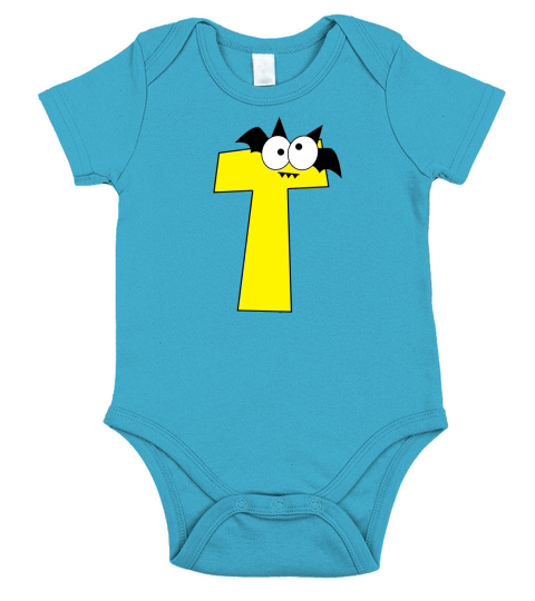 Halloween Alphabets Clipart T Short Sleeve Baby One-Piece