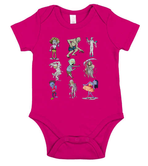 halloween zombie collection Short Sleeve Baby One-Piece