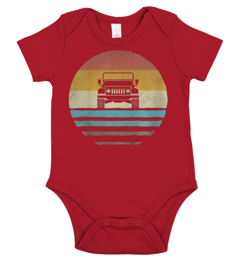 Jeep Vintage Retro Short Sleeve Baby One-Piece