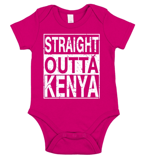 Kenya Straight Outta Kenya Short Sleeve Baby One-Piece