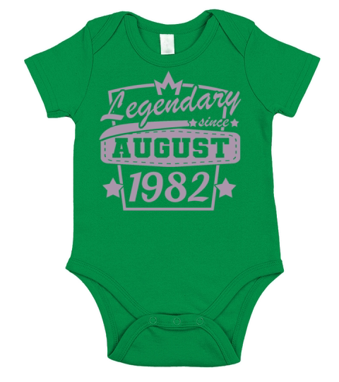 legendary since august 1982 40th birthday retro Short Sleeve Baby One-Piece