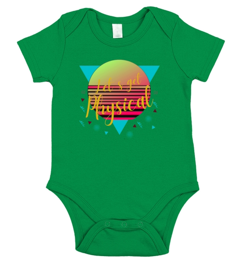 Lets get physical 80s 90s Style Workout Gym Retro Short Sleeve Baby One-Piece