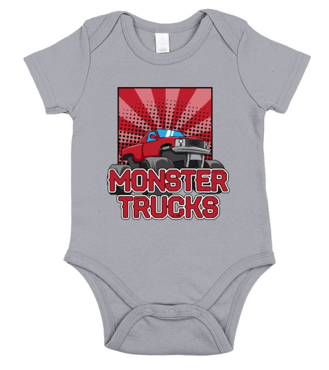 Monster truck Trucks Short Sleeve Baby One-Piece