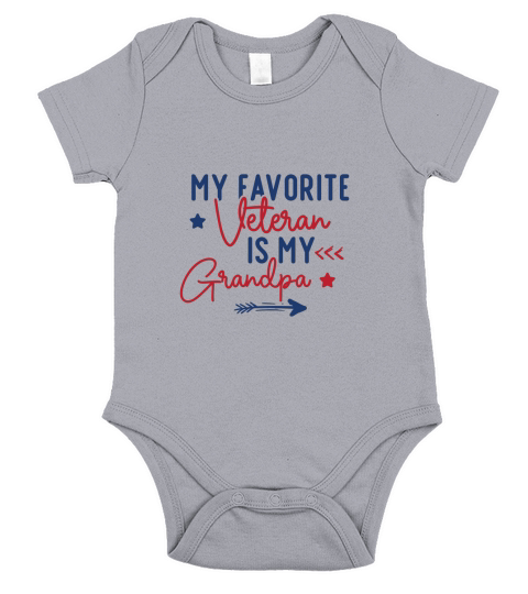My Favorite Veteran Is My Grandpa Short Sleeve Baby One-Piece