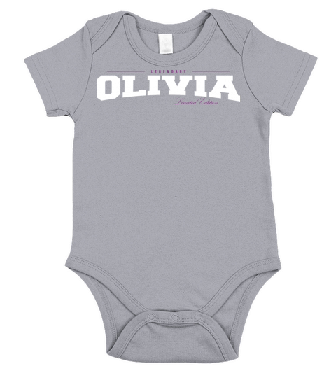 Olivia Name Limited Edition Funny Retro Vintage Short Sleeve Baby One-Piece