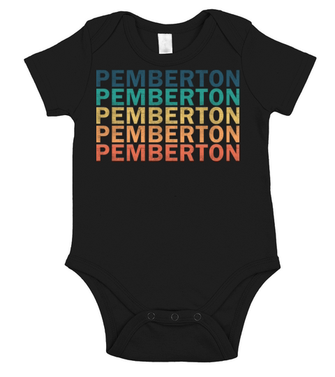 Pemberton Name T Shirt - Pemberton Vintage Retro N Short Sleeve Baby One-Piece