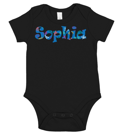 Sophia name Short Sleeve Baby One-Piece