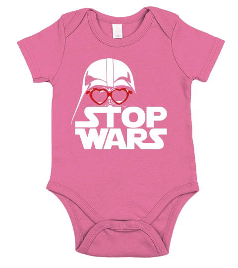 Stop Wars Short Sleeve Baby One-Piece