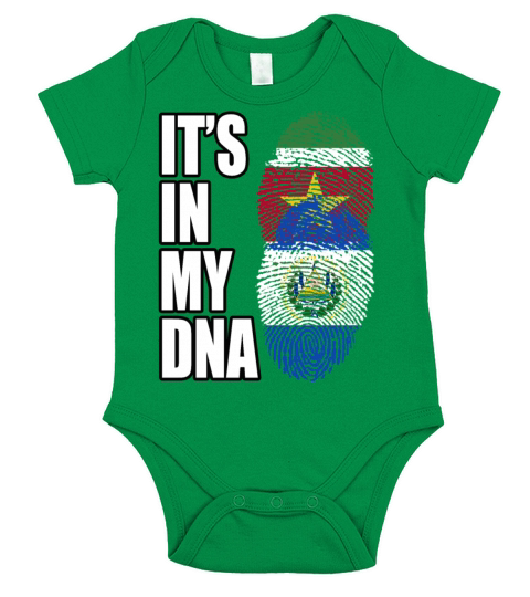 Surinamese And Salvadoran Vintage Heritage DNA Fla Short Sleeve Baby One-Piece