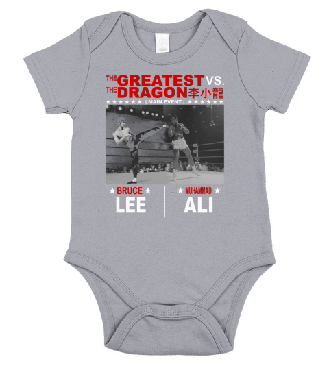 The Greatest vs The Dragon Muhammad Ali Short Sleeve Baby One-Piece
