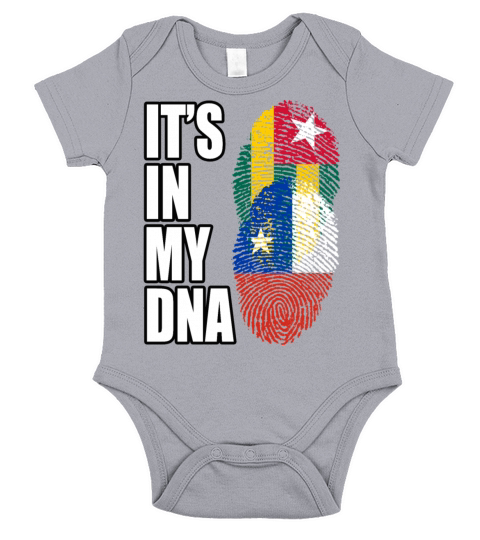 Togolese And Chilean Mix Heritage DNA Flag Short Sleeve Baby One-Piece