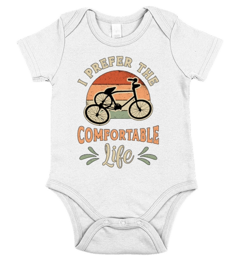 Tricycle Triker I Prefer The Comfortable Vintage Short Sleeve Baby One-Piece