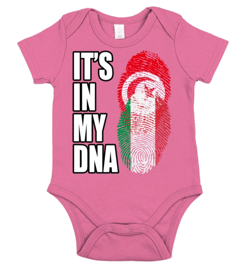 Tunisian And Italian Mix Heritage DNA Flag Short Sleeve Baby One-Piece