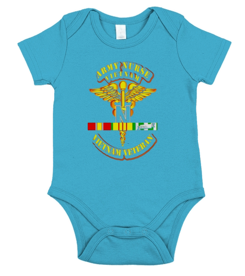 Vietnam Veteran Army Nurse Tshirt Short Sleeve Baby One-Piece