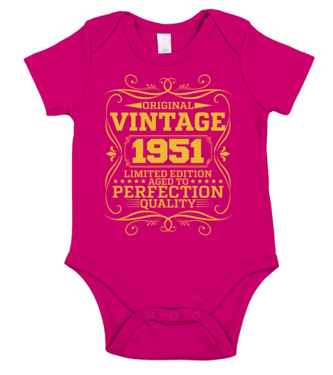 Vintage 1951 Original Limited Edition Short Sleeve Baby One-Piece