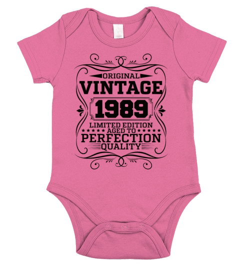 Vintage 1989 Original Limited Edition Short Sleeve Baby One-Piece
