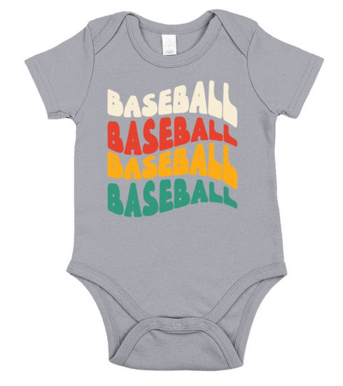Vintage Baseball Hippie Short Sleeve Baby One-Piece