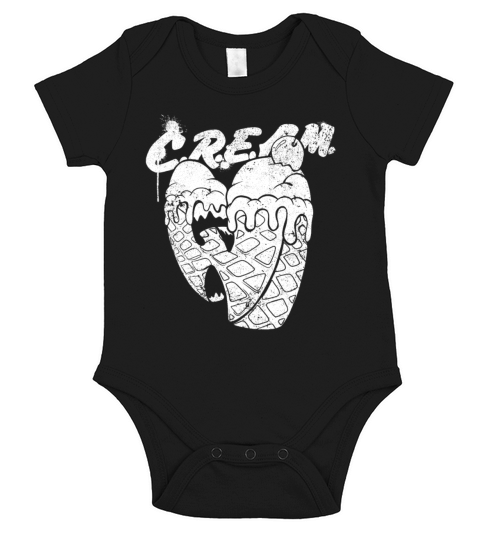 waffle ice cream wutang white Short Sleeve Baby One-Piece
