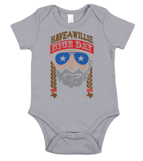 Willie Nelson t-shirt Short Sleeve Baby One-Piece