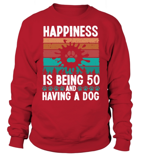 50th Birthday Retro Dog Mom Dog Dad 50 Year Old Sweatshirt Unisex