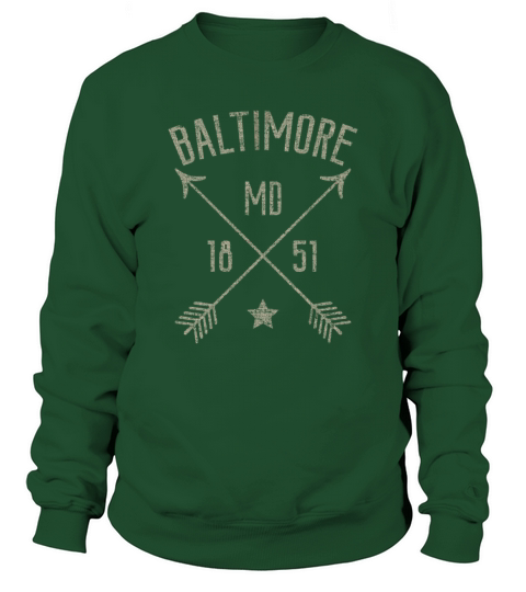 Baltimore Maryland Vintage Distressed Style Home C Sweatshirt Unisex