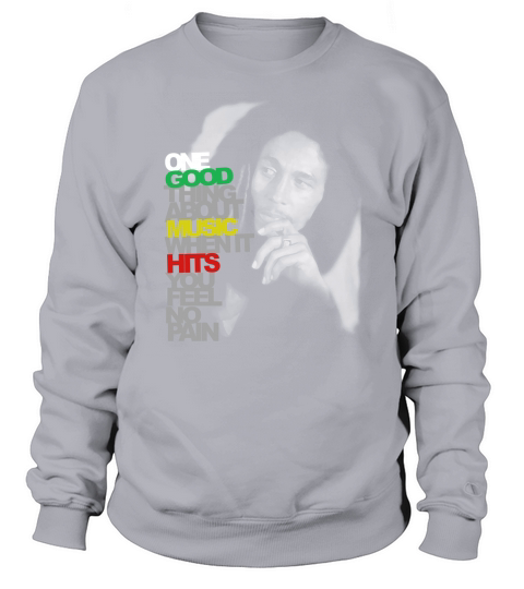 BOB MARLEY GOOD MUSIC HITS BLACK T-SHIRT Sweatshirt Unisex