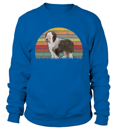 Bobtail Retro Old English Sheepdog Vintage Sweatshirt Unisex
